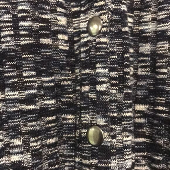 BCBGMAXAZRIA marled black ribbed knit midi top NEW - Picture 5 of 8